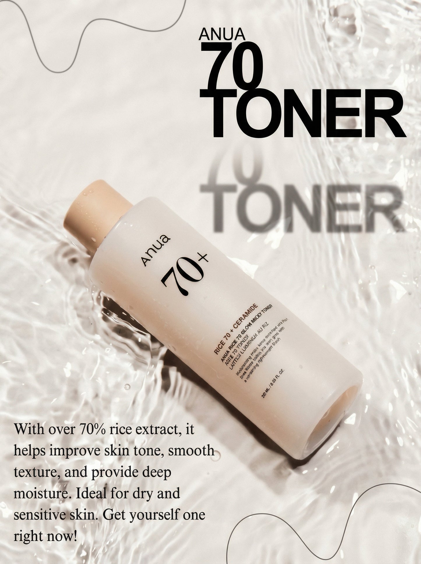 Anua Rice 70 Glow Milky Toner 40 ml