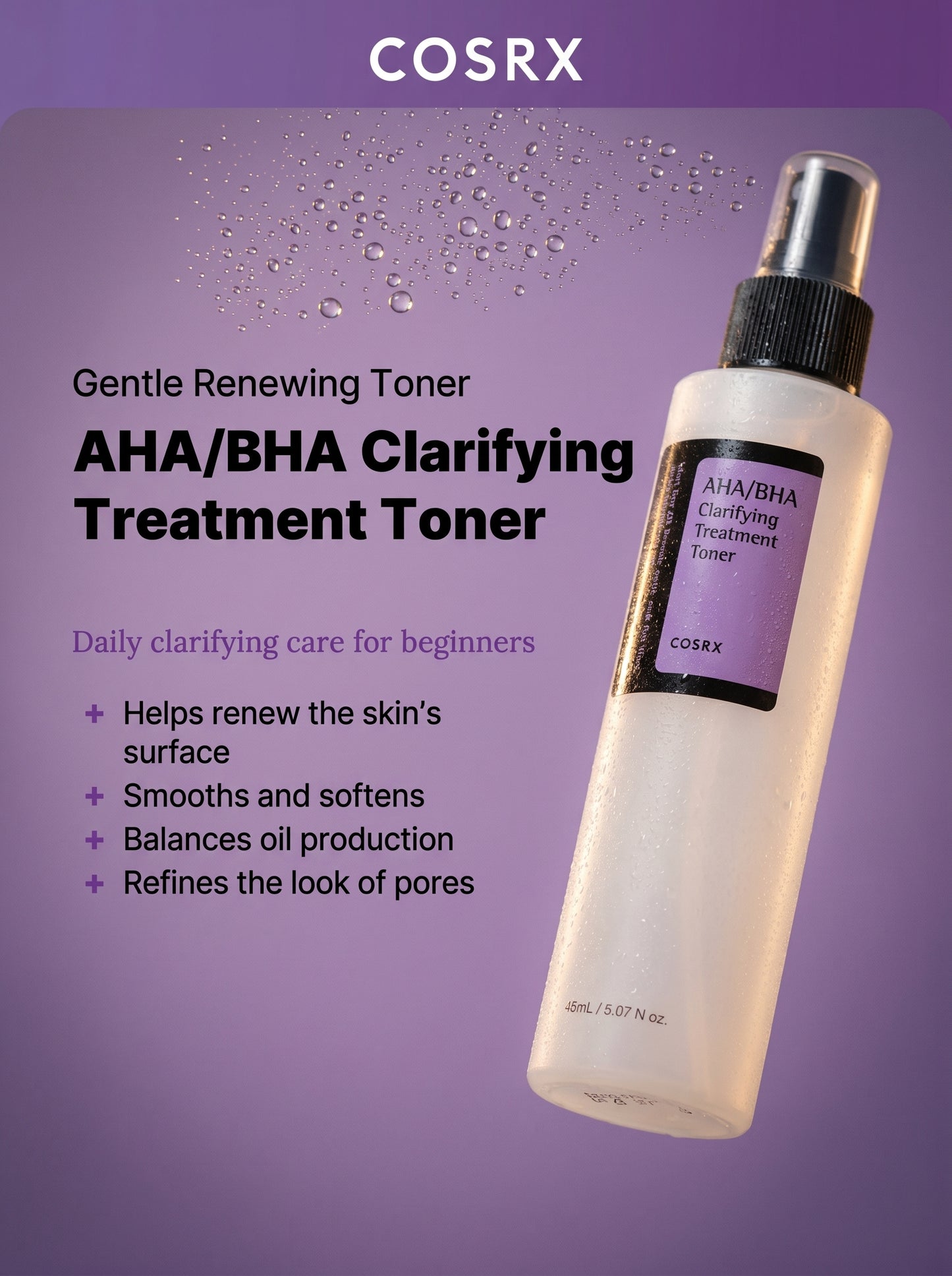 Cosrx AHA/BHA Clarifying Treatment Toner