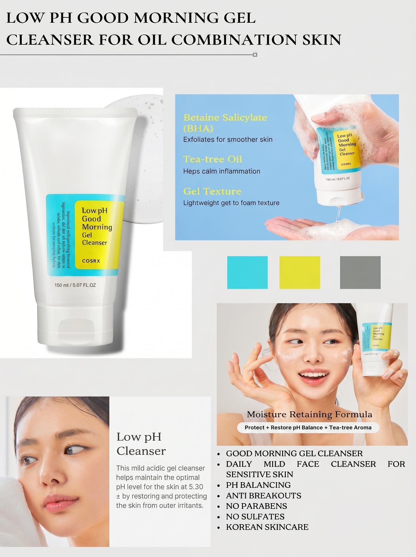 Cosrx Low pH Good Morning Gel Cleanser